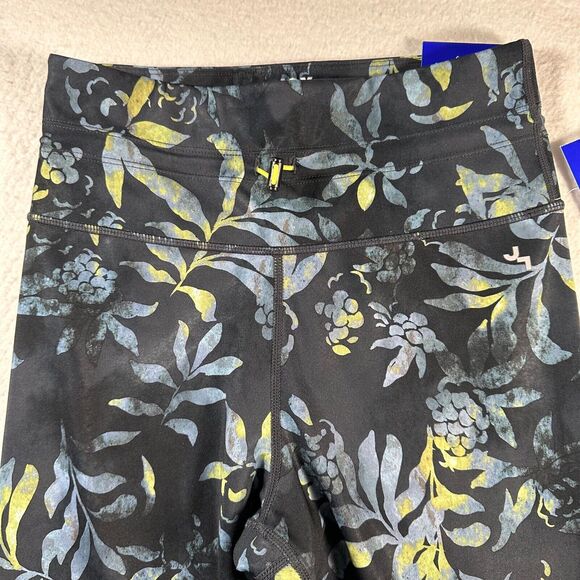 Joy Lab 7/8 Leggings Women Small Blue Green Floral Print Drawstring High Rise - Picture 2 of 9